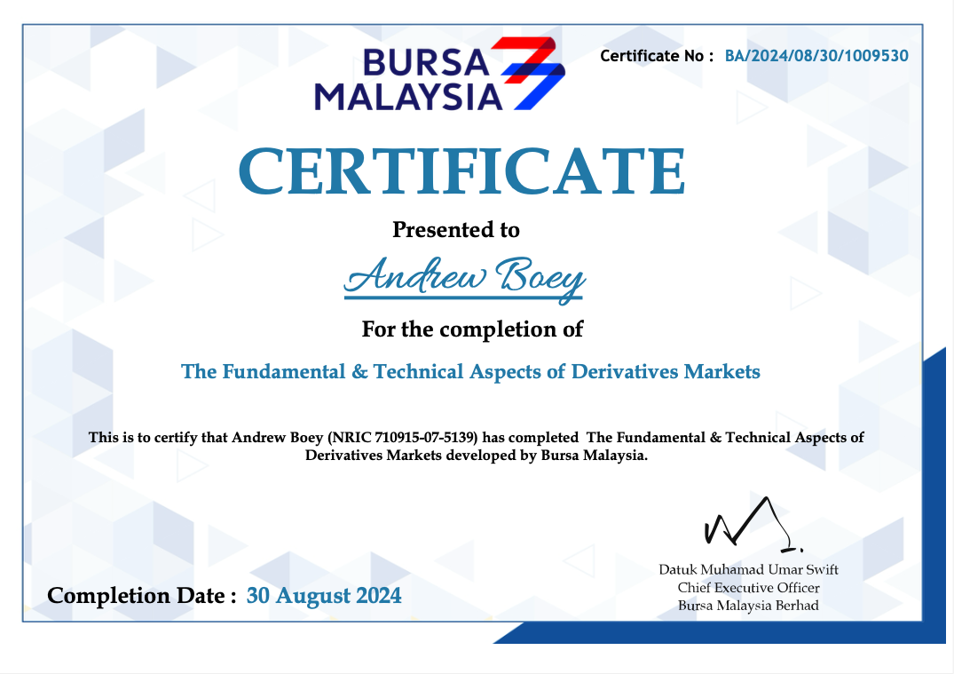Andrew Bursa Cert